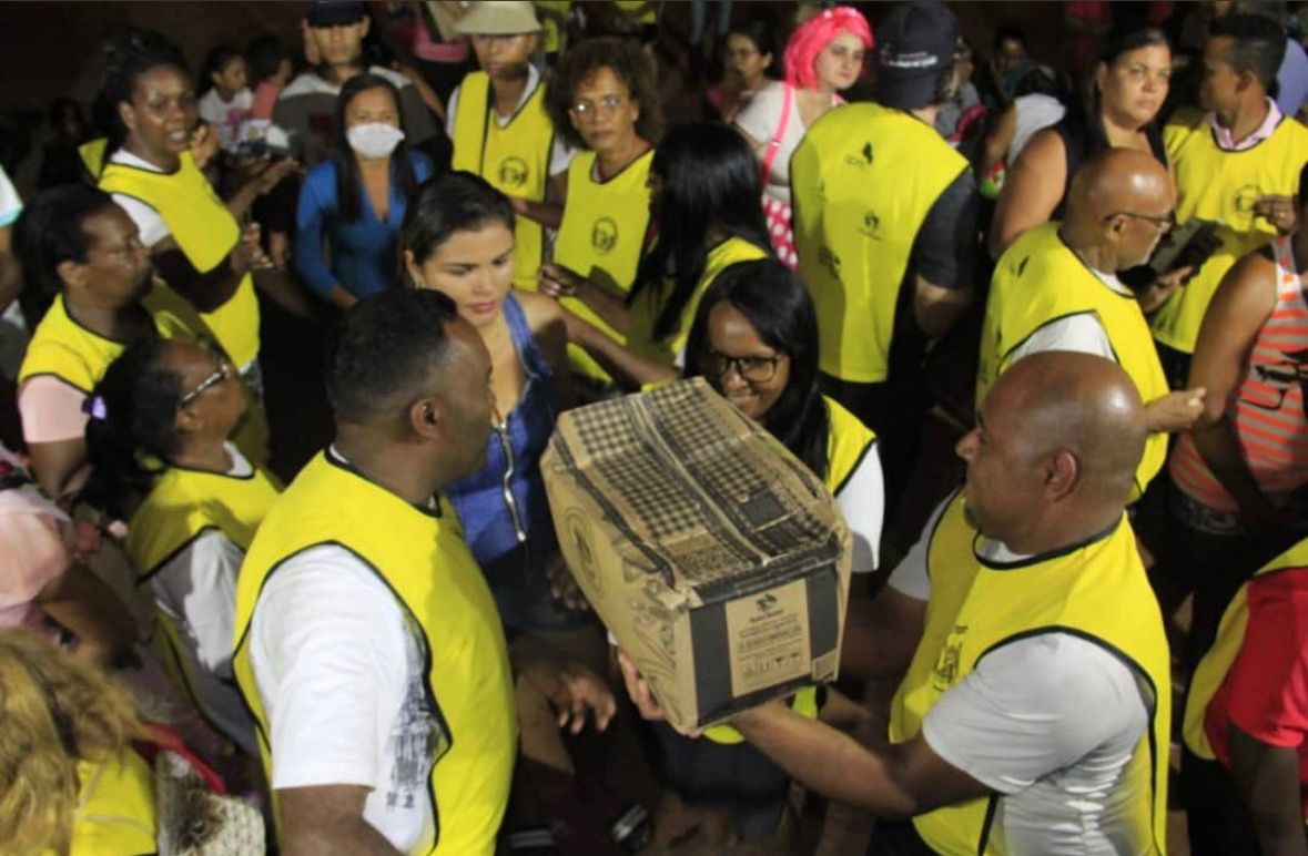 Equipe voluntária em ação
